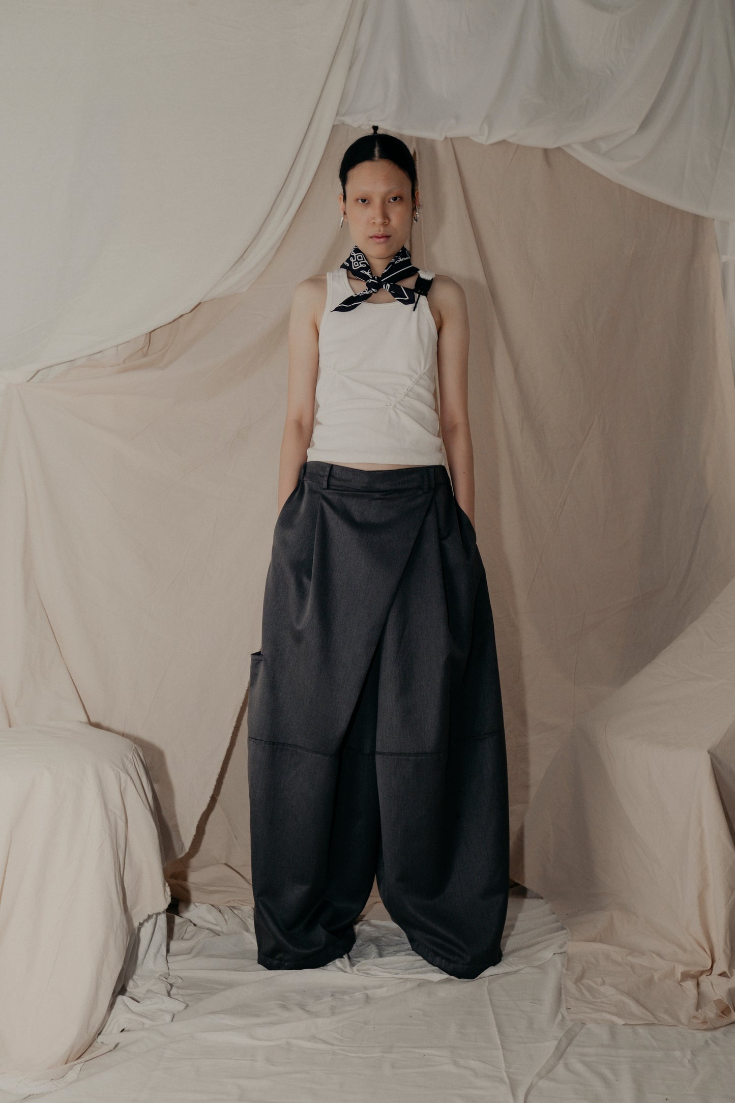 Dudu Overwrap Pants in Grey