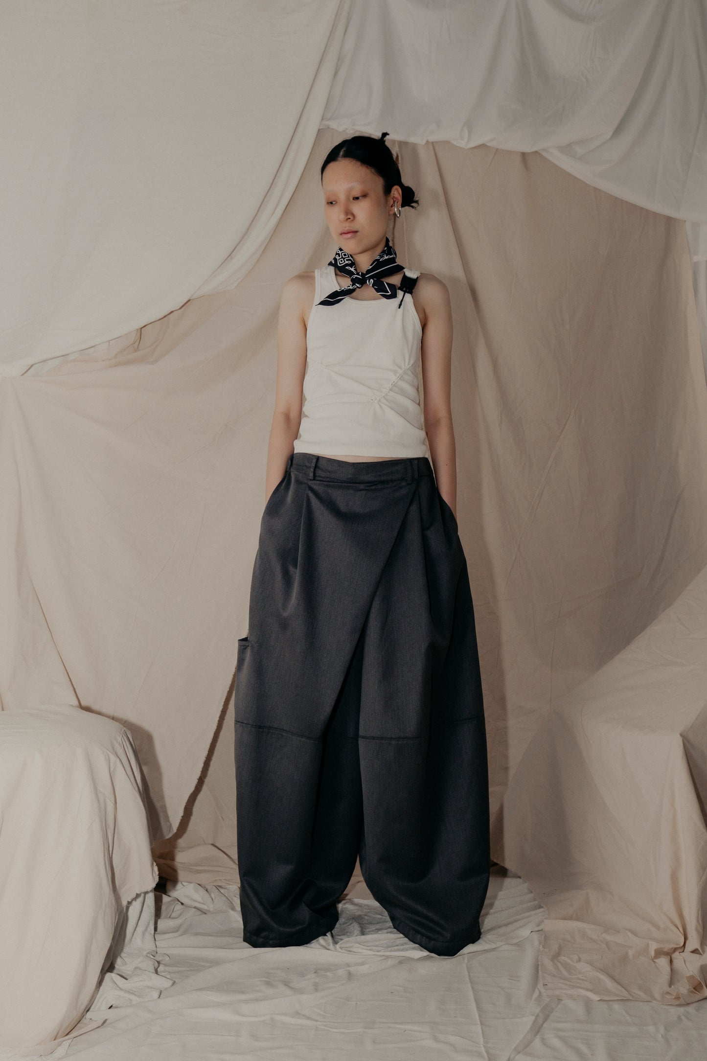 Bev C Buckle Tank Top in White