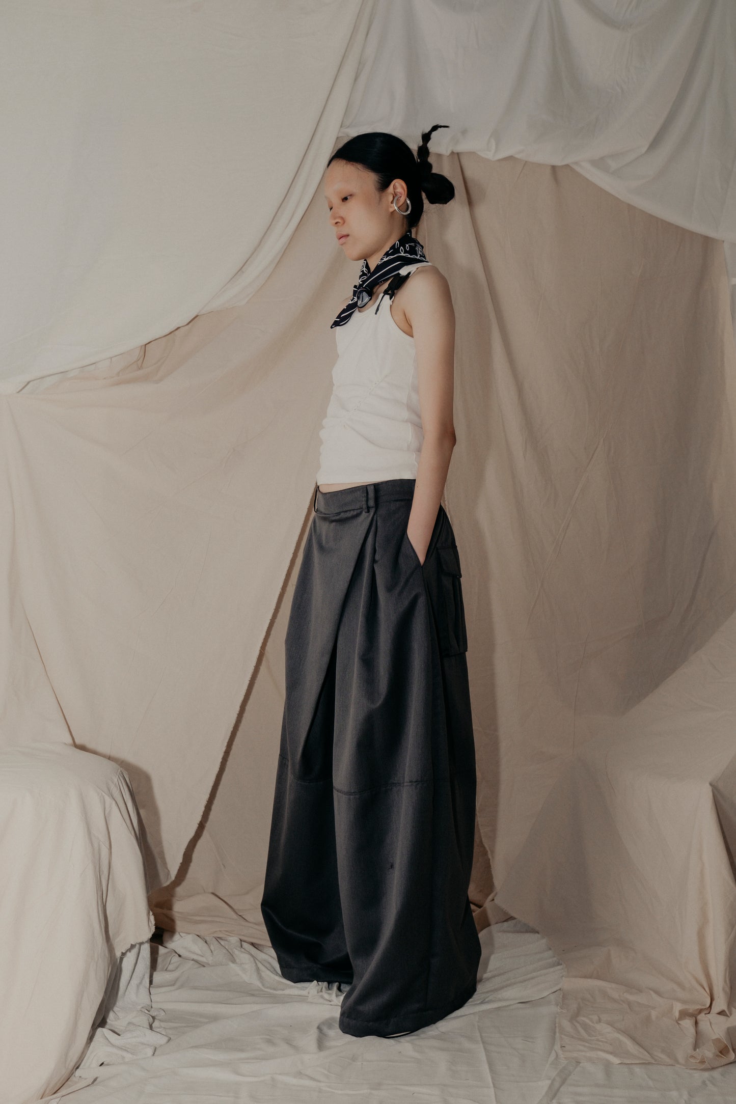 Dudu Overwrap Pants in Grey