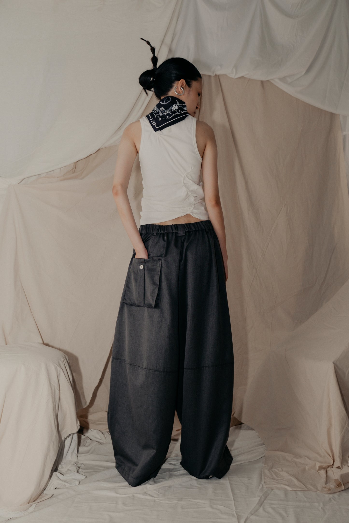 Dudu Overwrap Pants in Grey