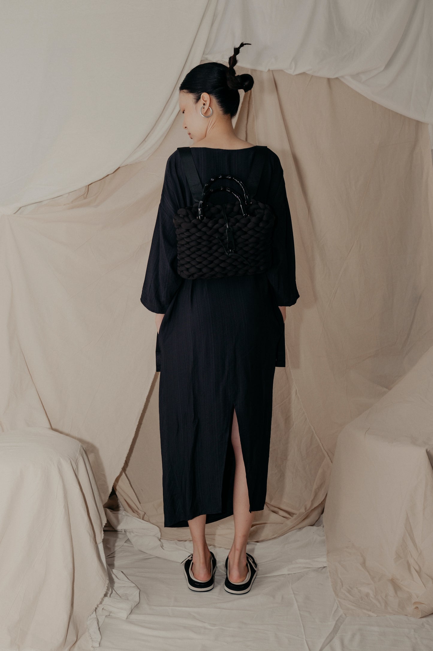 Alms Bowl Dress in Black