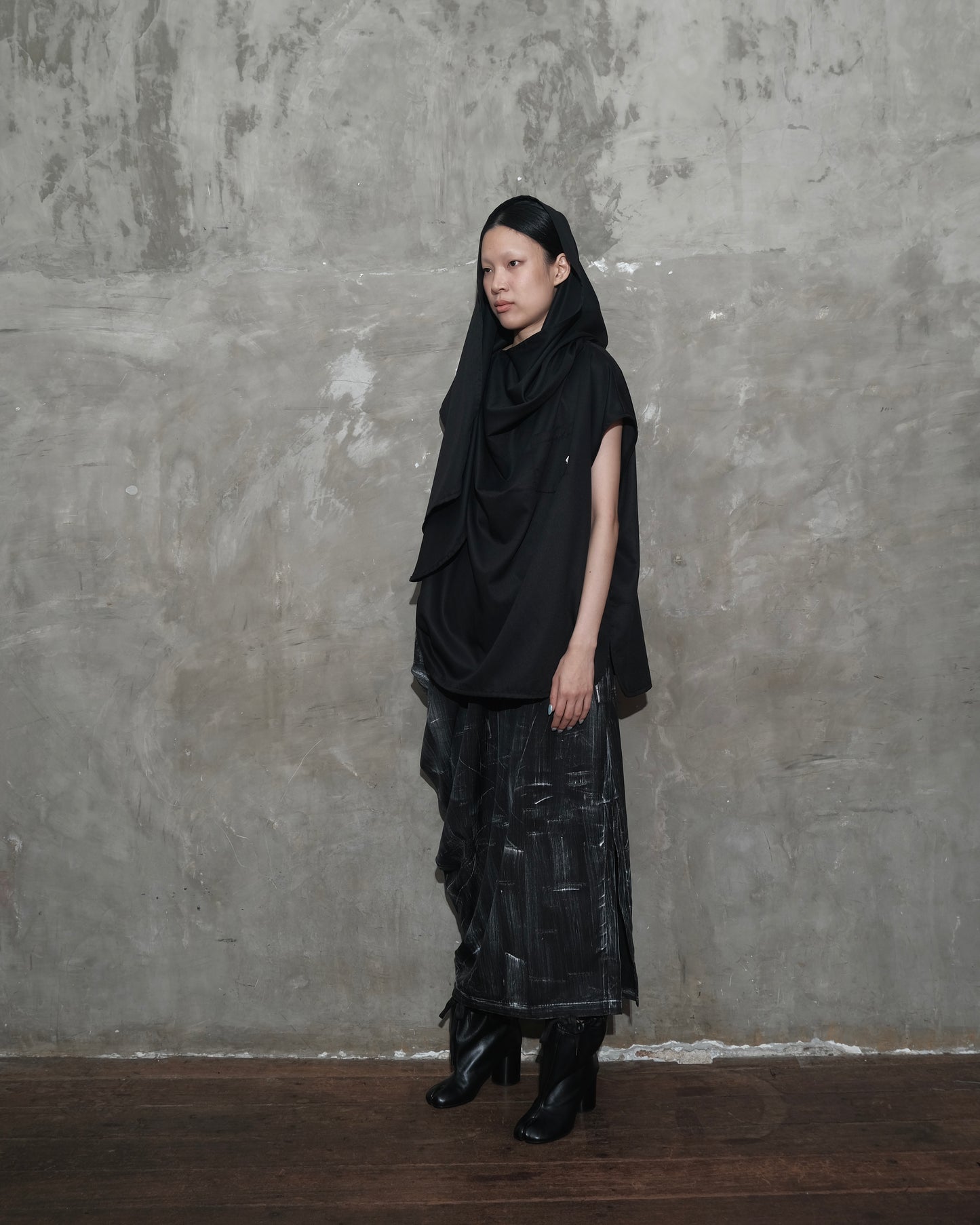 Dune Draped Top in Black