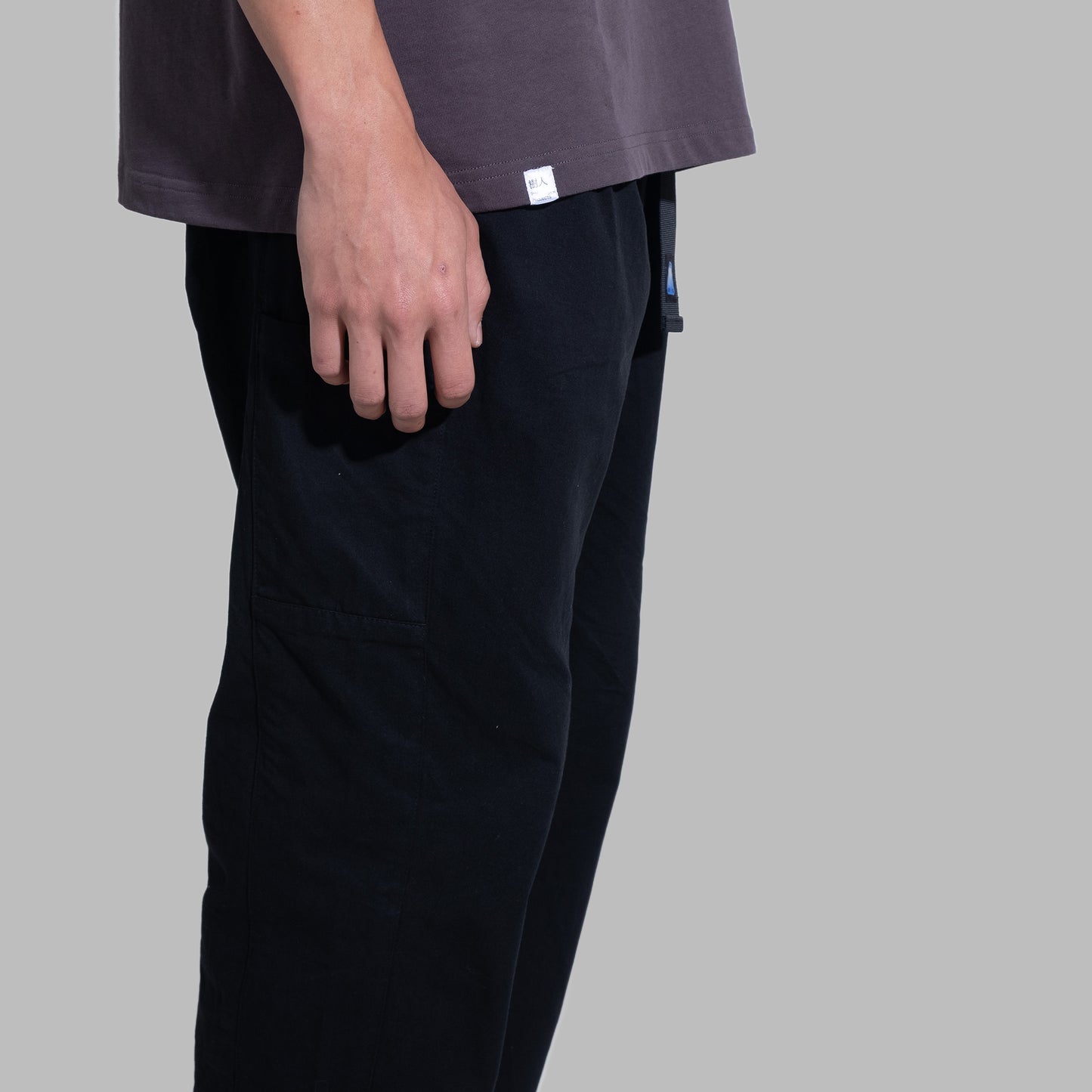 Side Pockets Pants / Cotton - Black