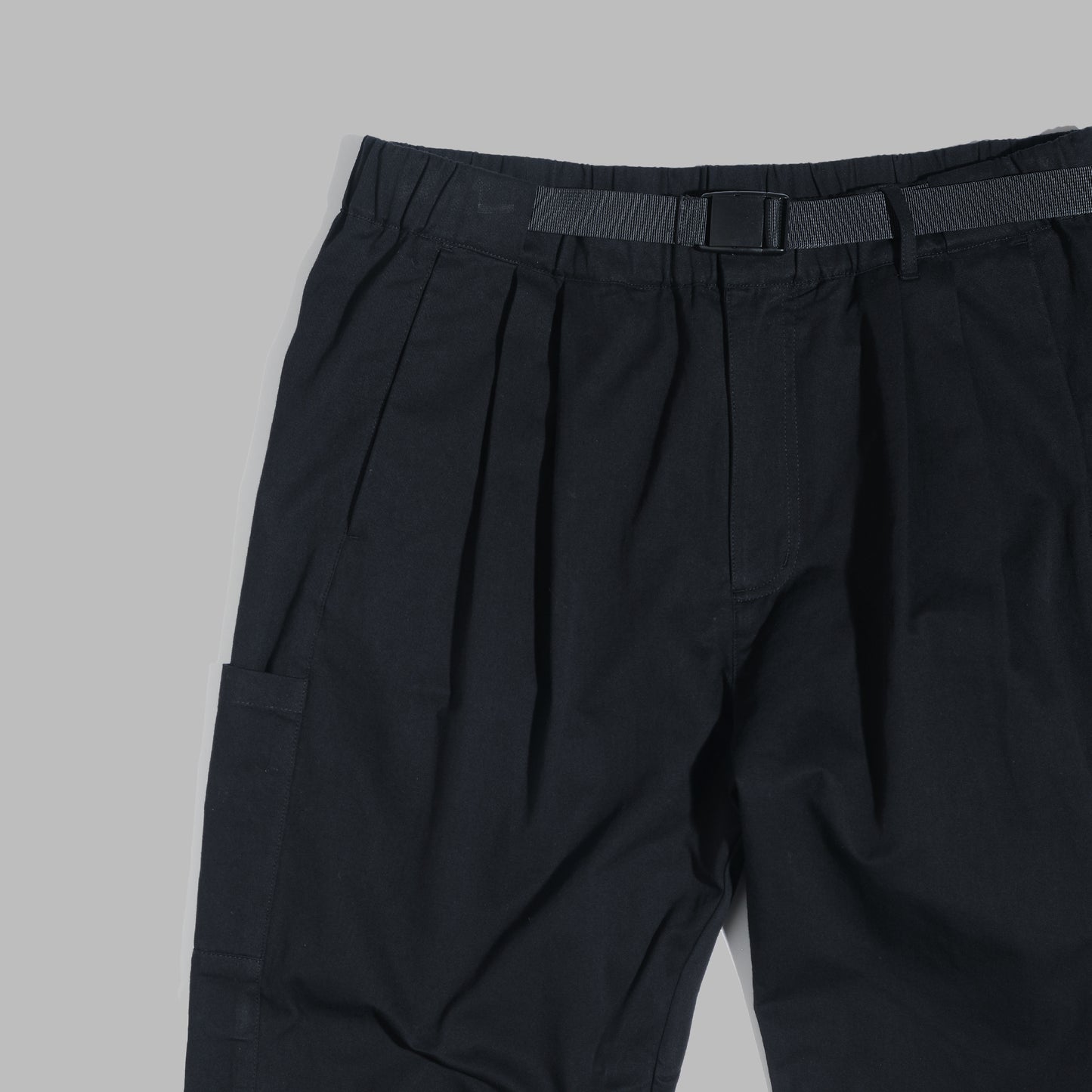 Side Pockets Pants / Cotton - Black
