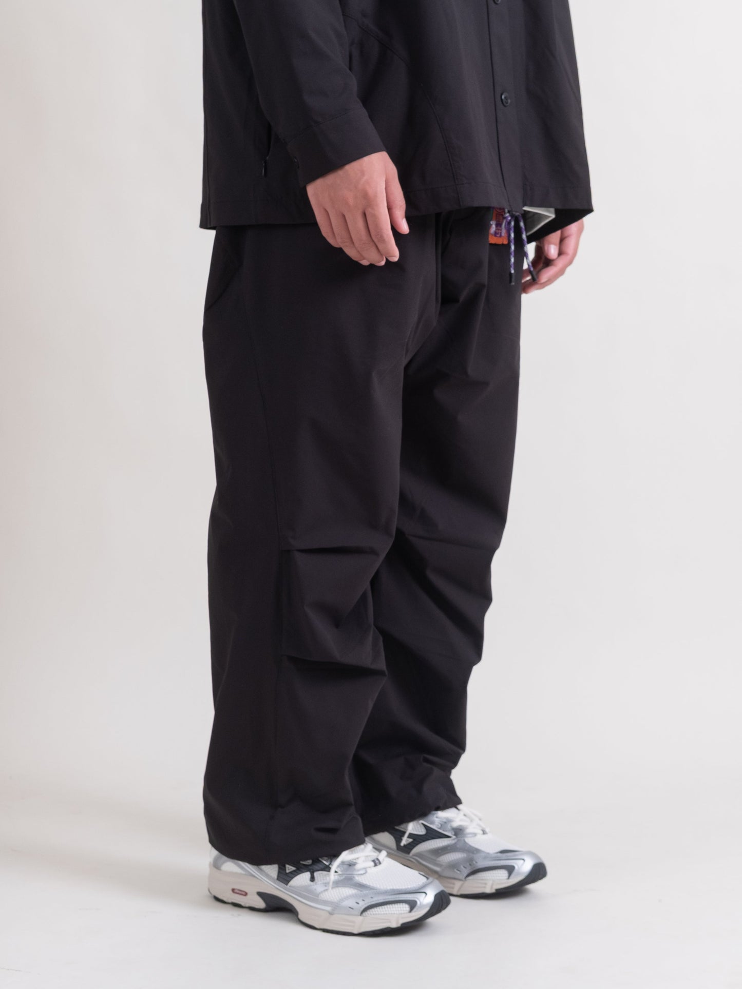 Pleated Field Pants / TeflonTM Polyester - Black