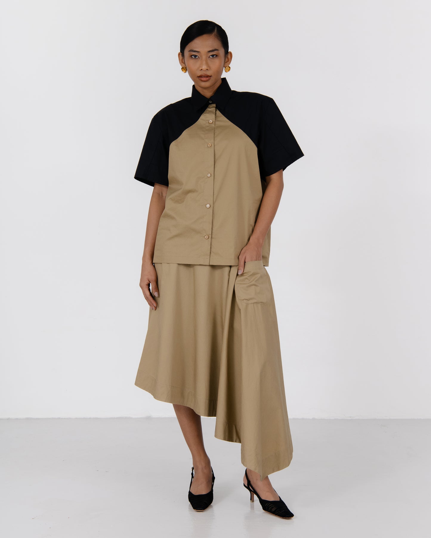 SF X NH Raglan Short Sleeve - Black/ Khaki