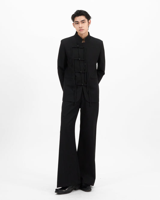 VOL.3_CH.1 Tailored Trousers - Black - BEV C multi label store