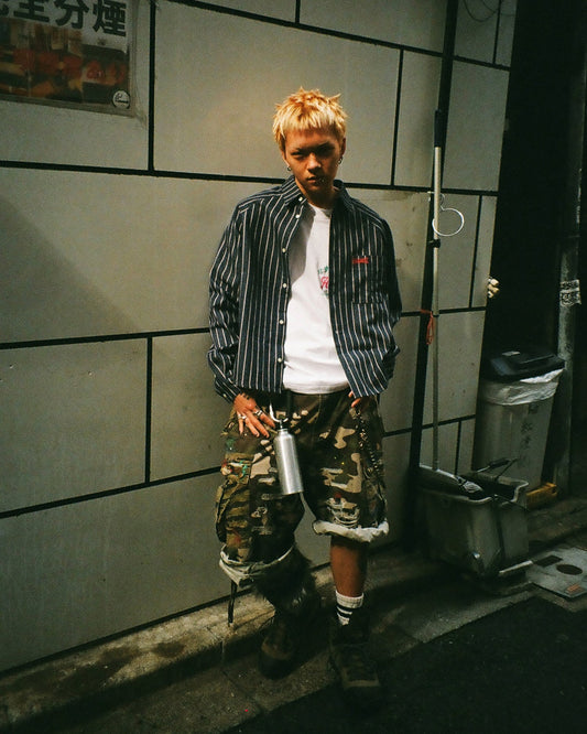 DENIM STRIPE L/S SHIRT - BEV C multi label store