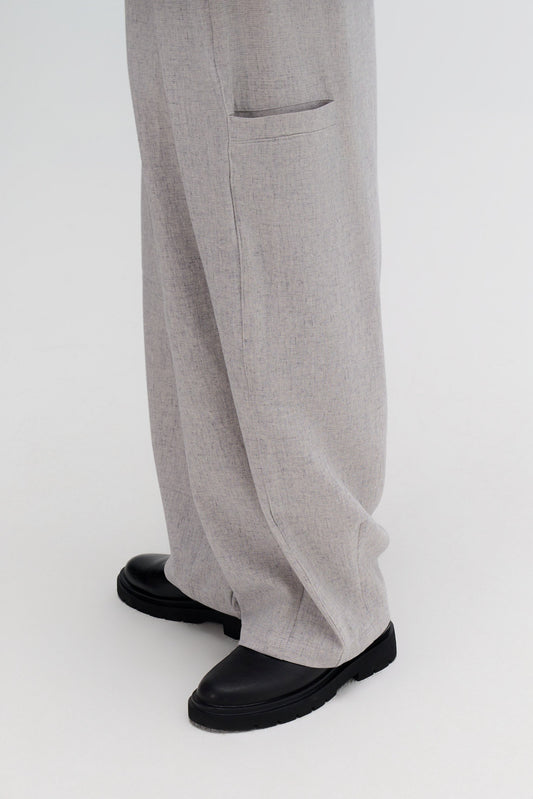 Gender Neutral Cocoon Trousers (Poly Waffle / Grey) - BEV C multi label store