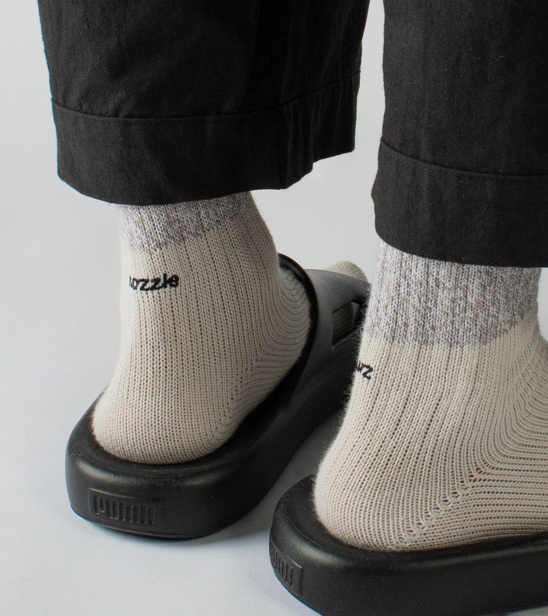 Melange Parallel Socks - Hybrid Beige