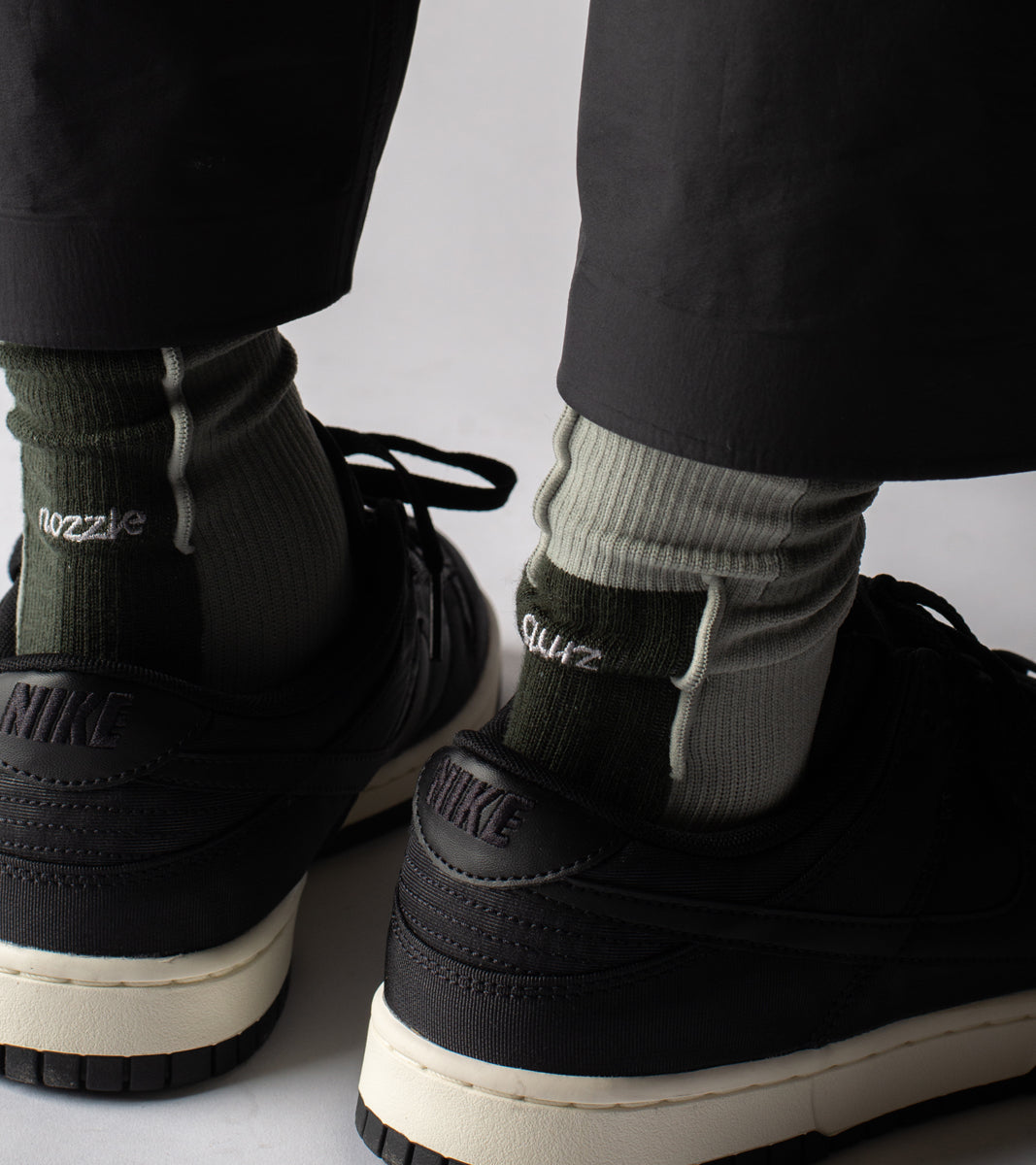 Patchwork Crew socks - Patch Jade
