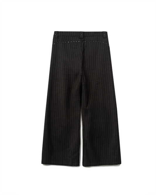 N E O VOL.2_CH.2 PINSTRIPE TROUSERS - DARK GREY
