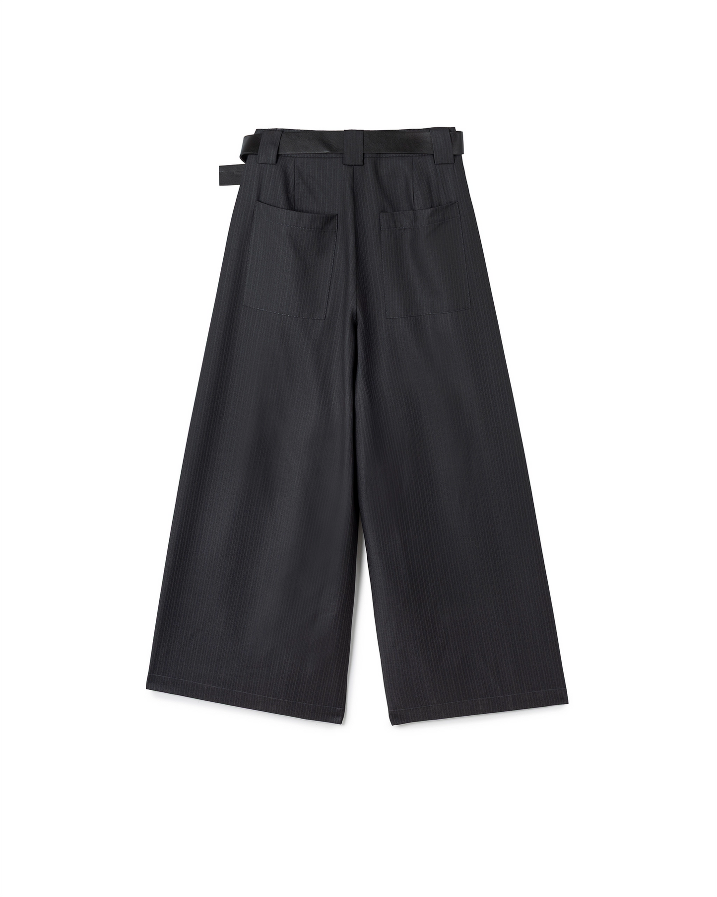 Structured Belted Culottes - Gray