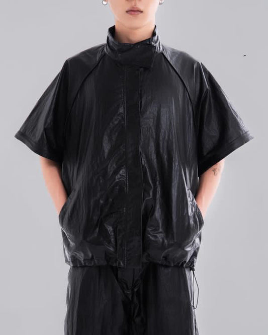 NOIZ N5JK1 DETACHABLE SLEEVES OVERSIZED LOGO WIND JACKET