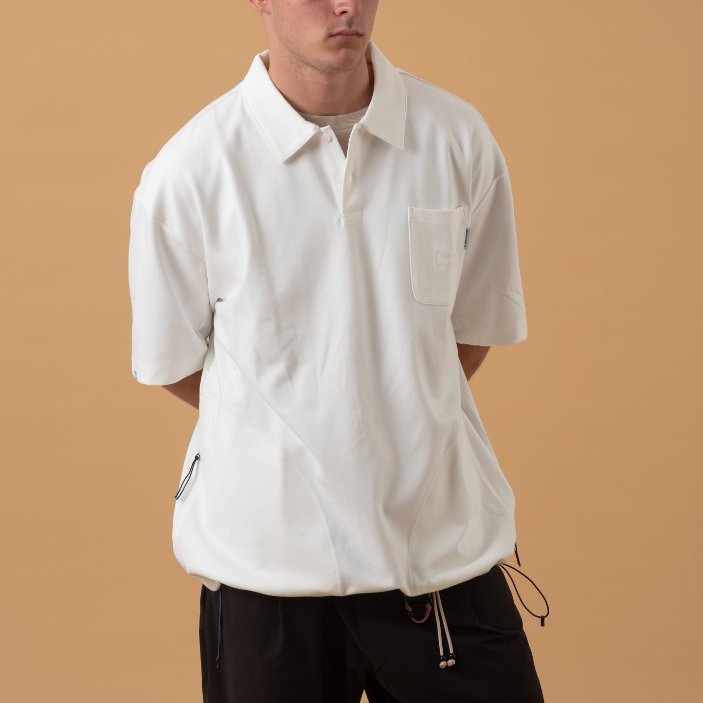 3P Polo Tee / Rayon - White