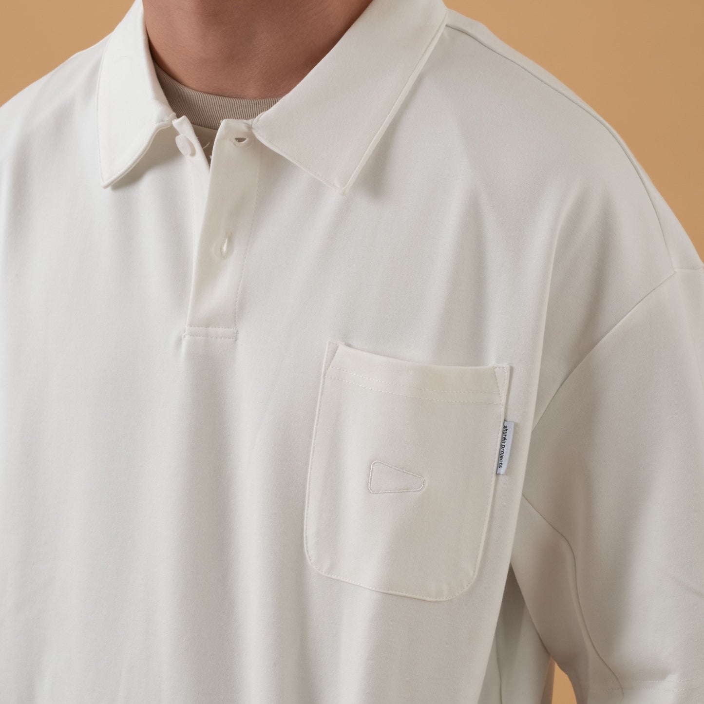 3P Polo Tee / Rayon - White