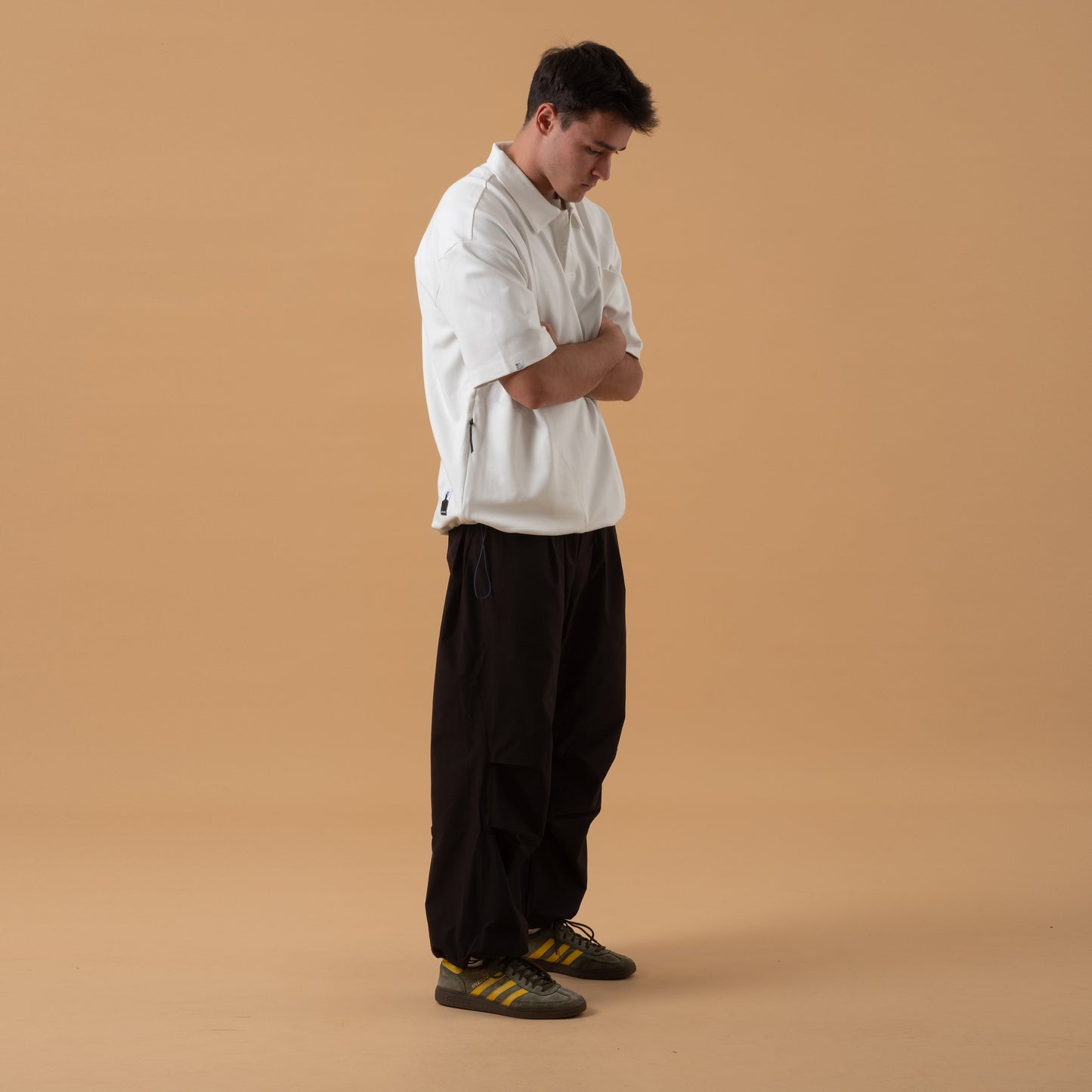 3P Polo Tee / Rayon - White