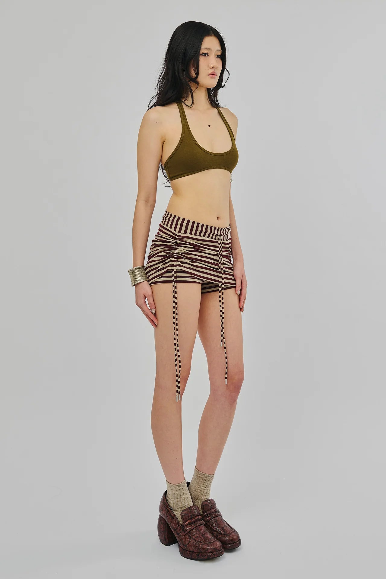 HOCUS STRIPED SKORT MAROON