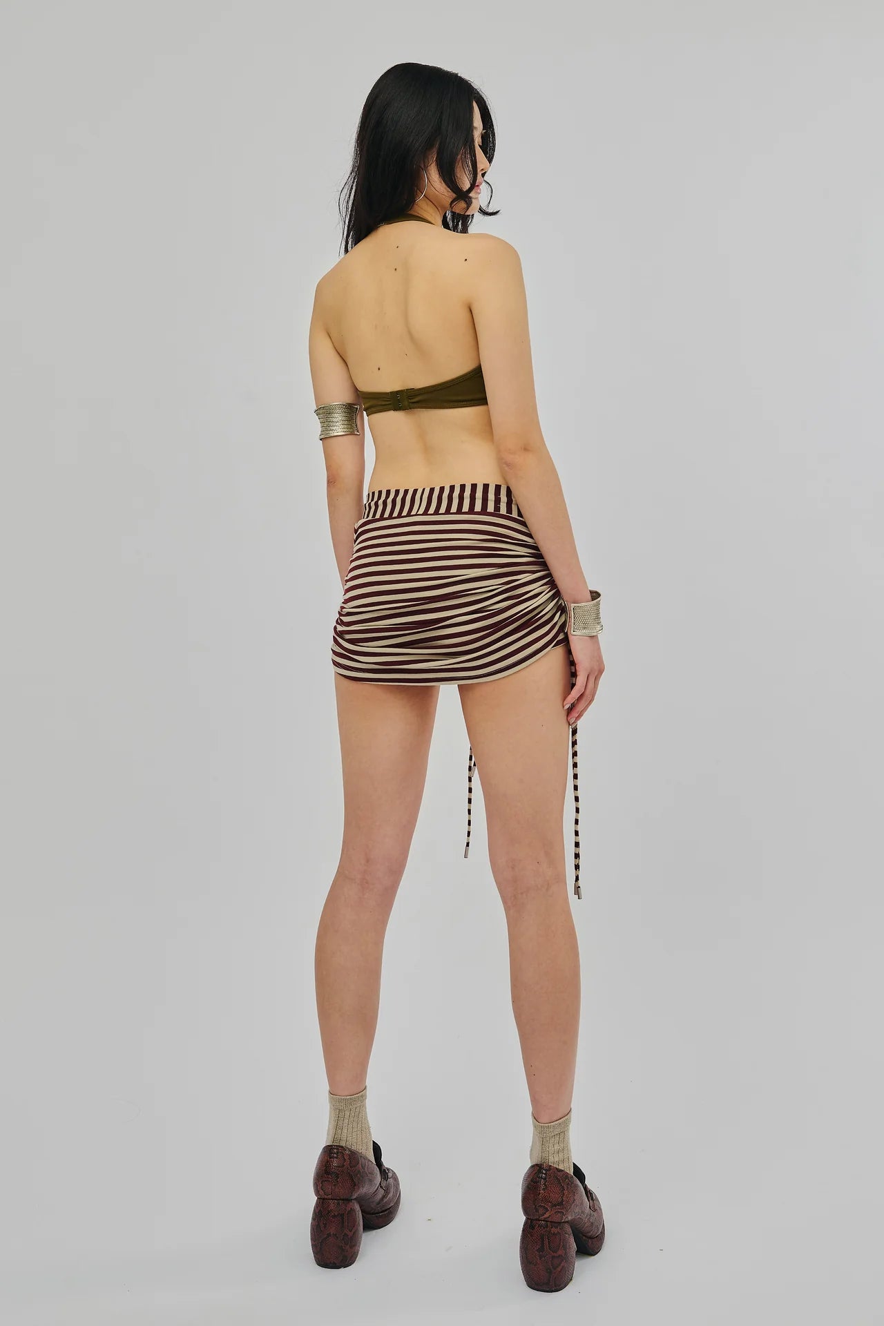 HOCUS STRIPED SKORT MAROON