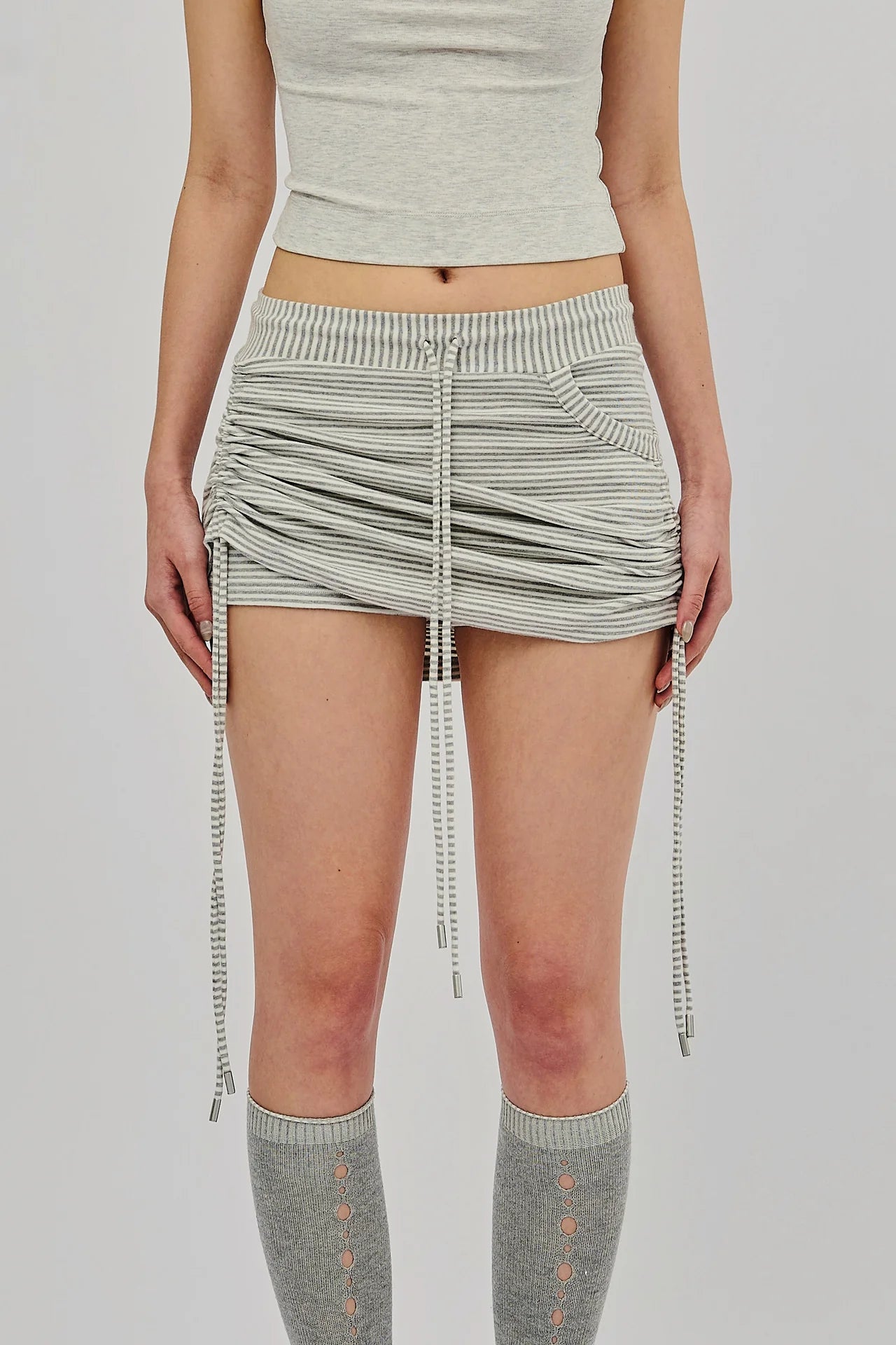HOCUS STRIPED SKORT GREY