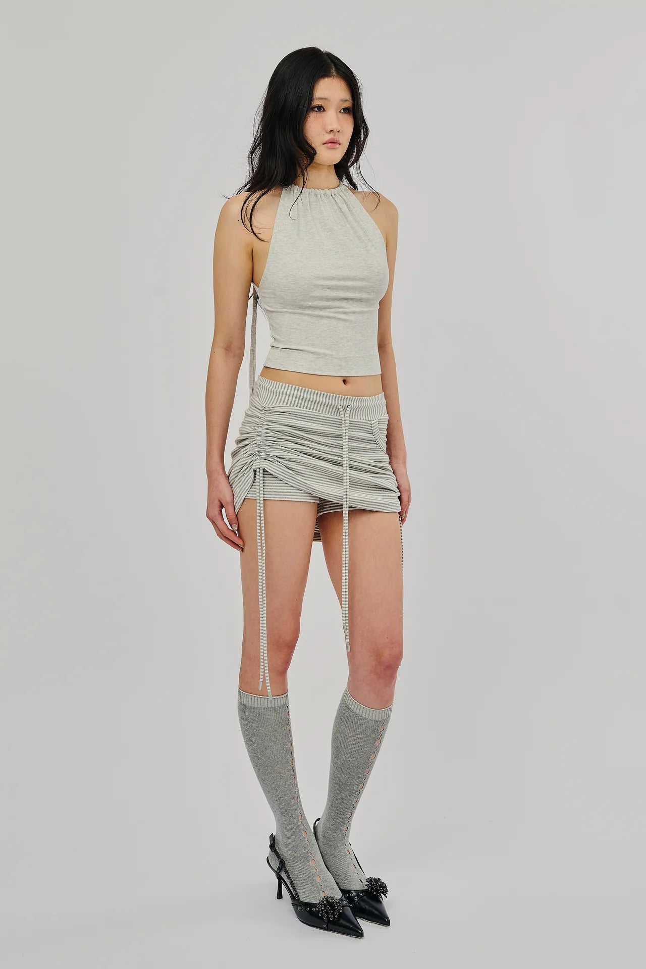 HOCUS STRIPED SKORT GREY