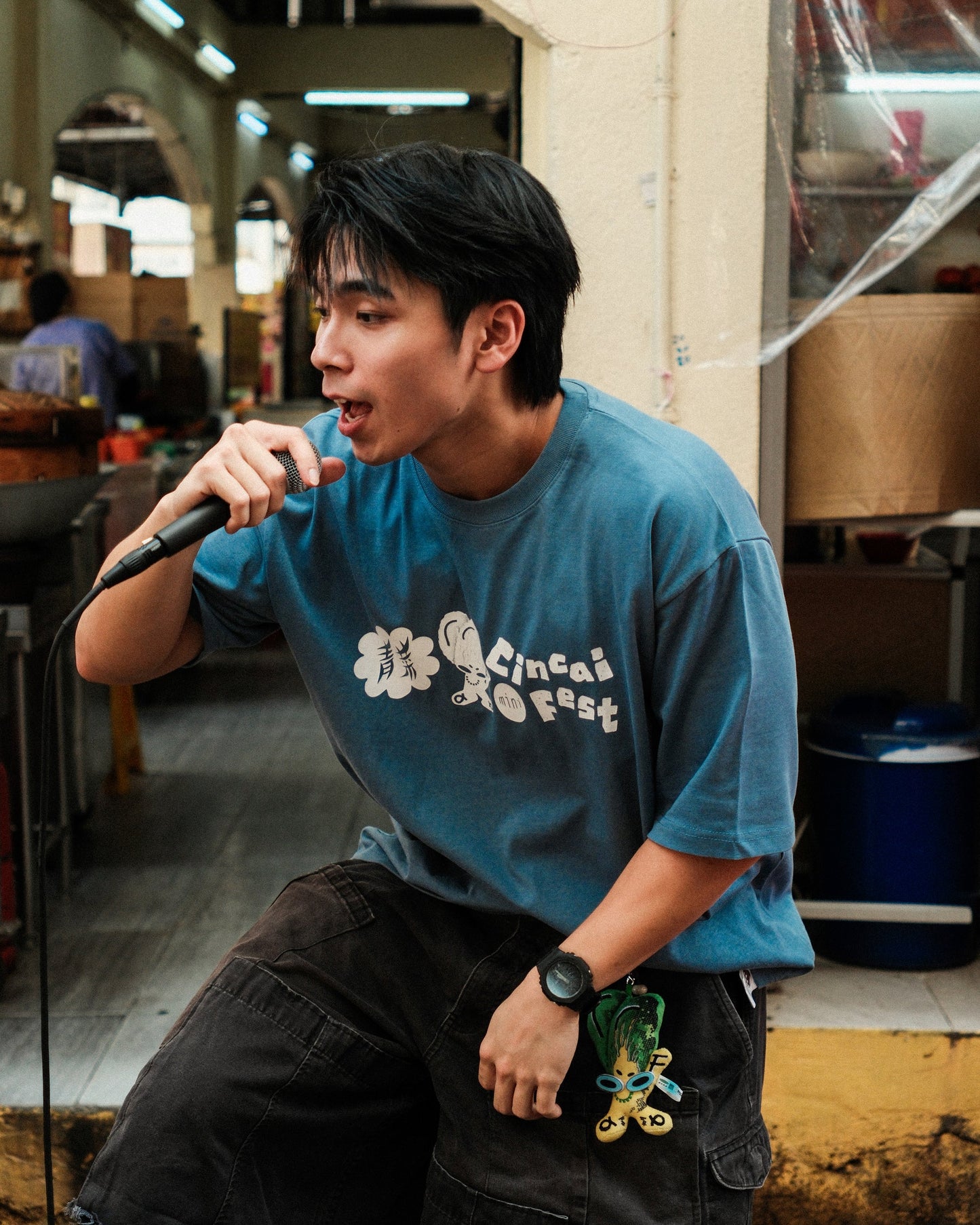 CINCAI LOGO TEE BLUE
