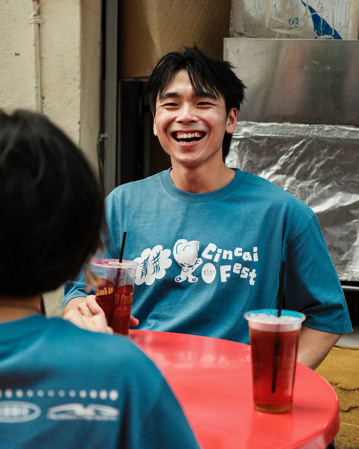 CINCAI LOGO TEE BLUE