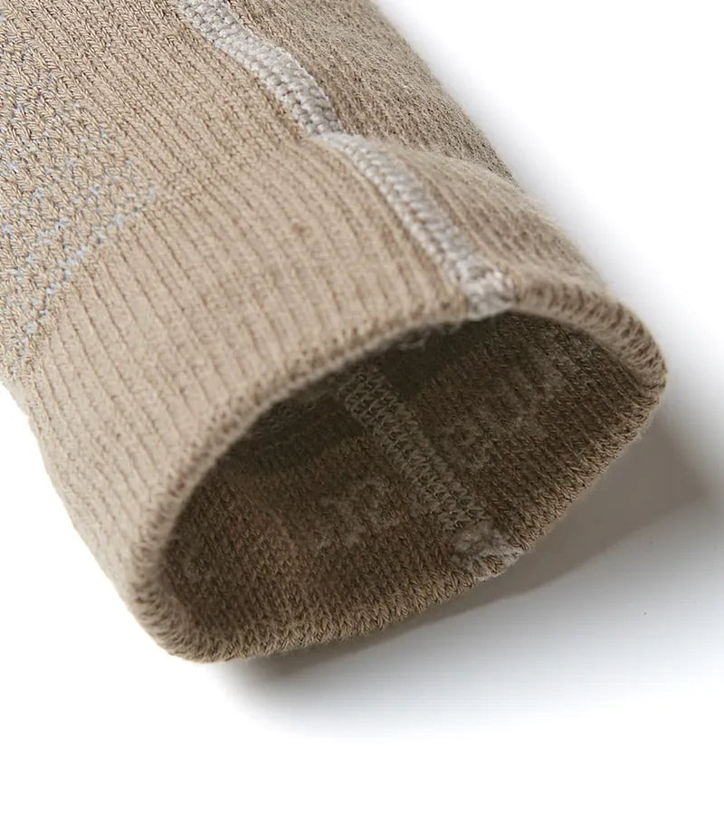 Line Brn - Flat-sew midcalf socks