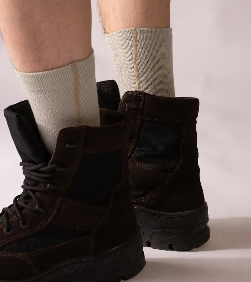 Line Apricot - Flat-sew midcalf socks