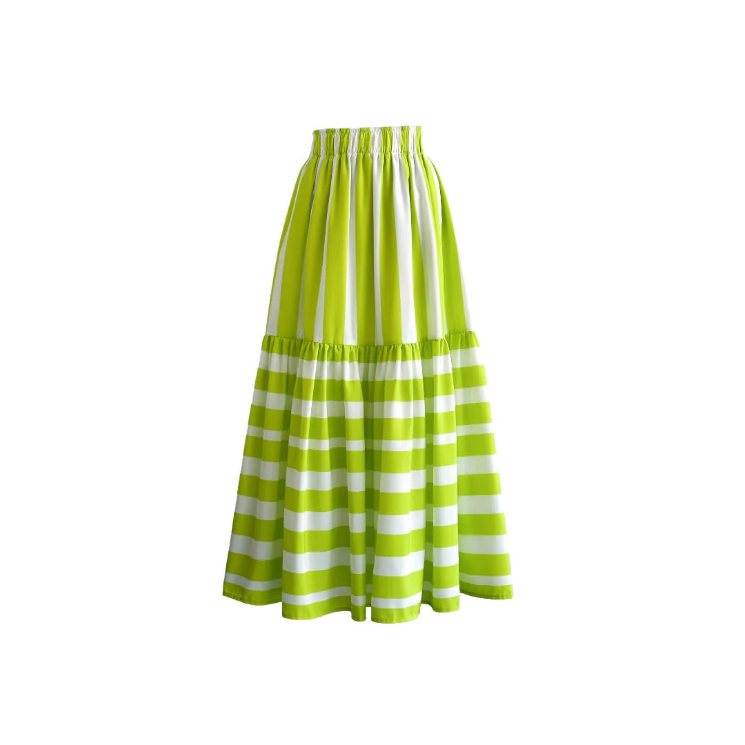 NOIZ N1SK1 STRIPED TIERED SKIRT