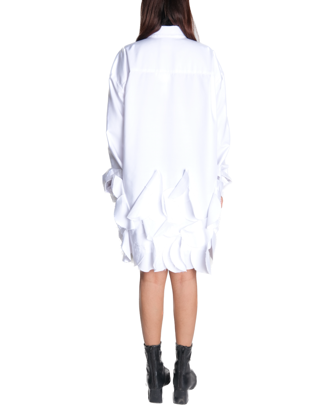 Swan Shirt Dress - White