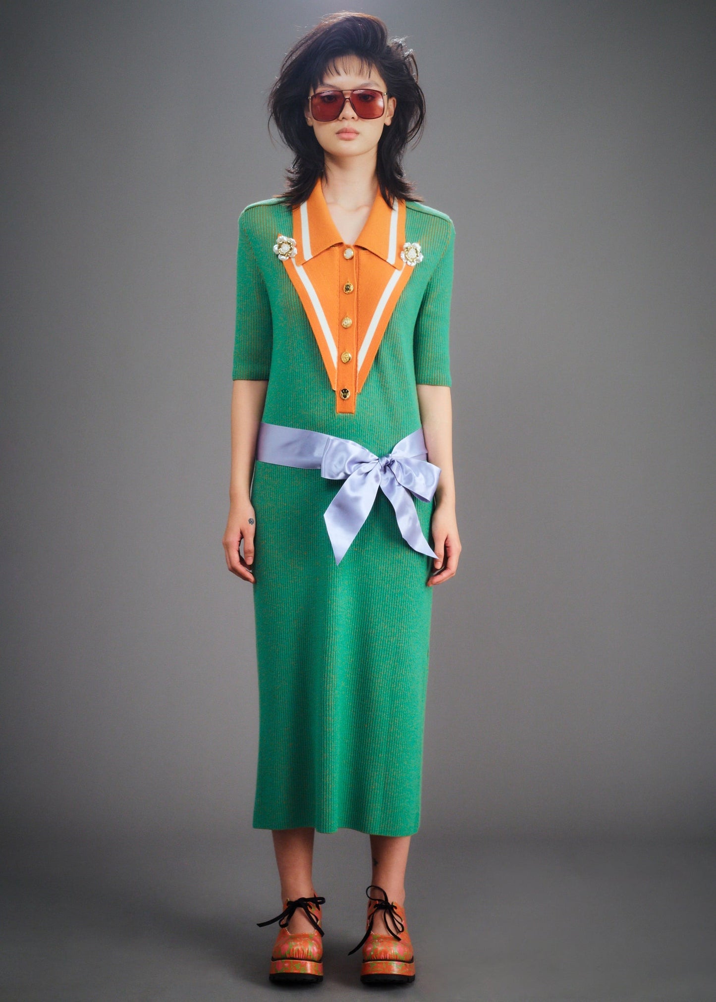 Mary Lou (Pine Green & Burnt Orange)