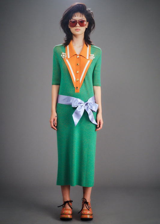 Mary Lou (Pine Green & Burnt Orange)