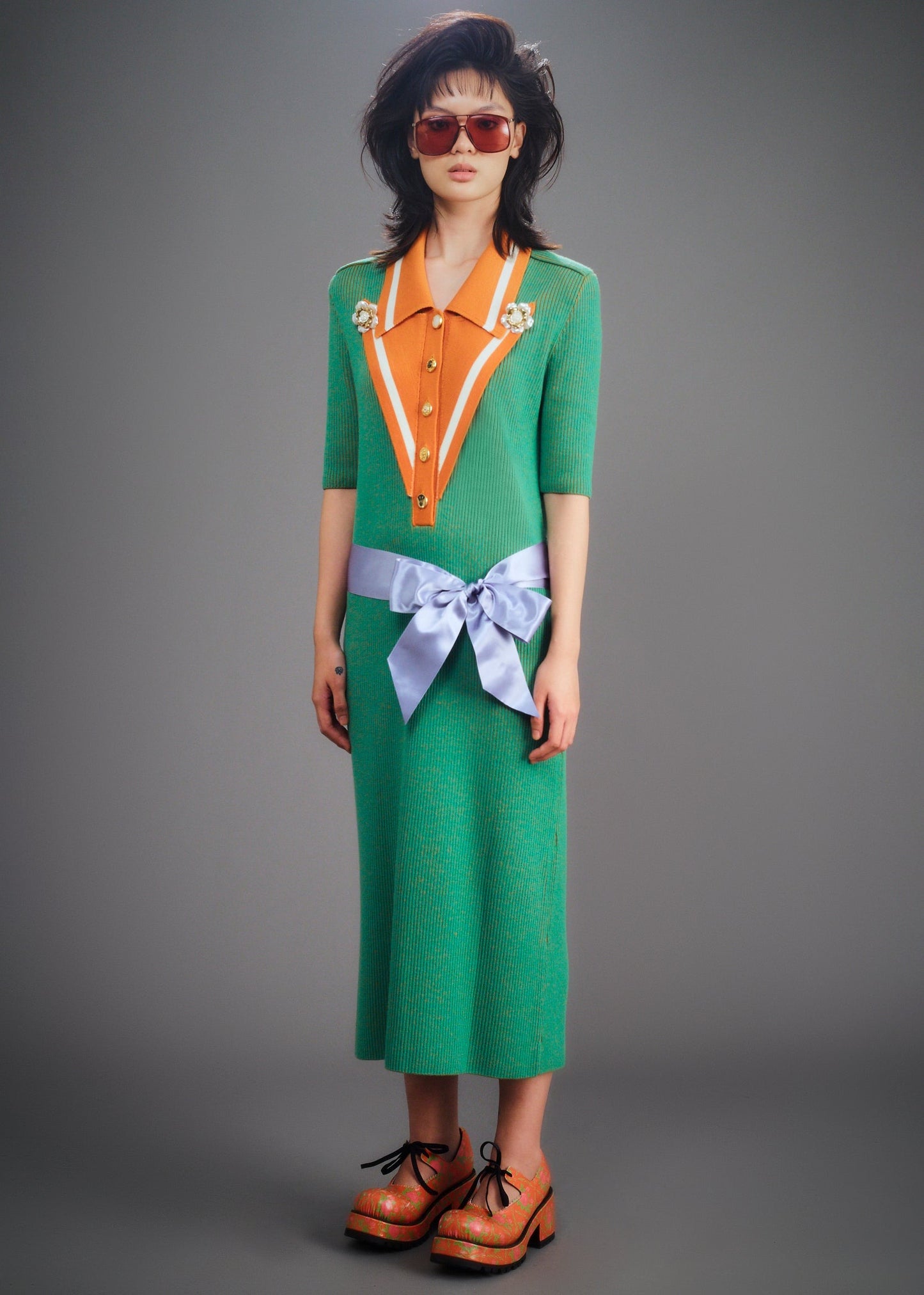 Mary Lou (Pine Green & Burnt Orange)