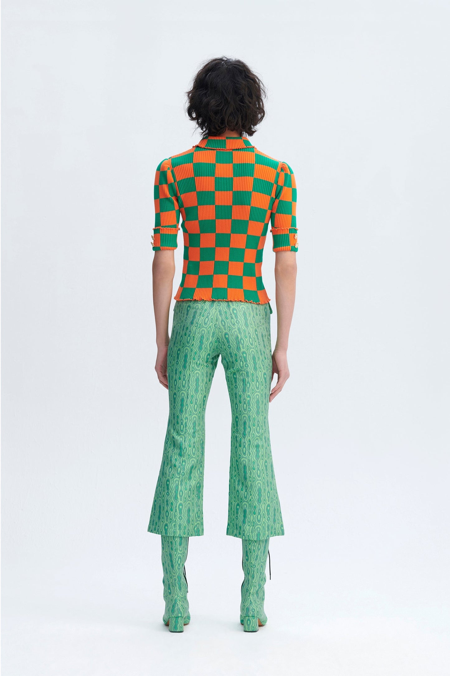 Jessica (Bright Orange & Pine Green)