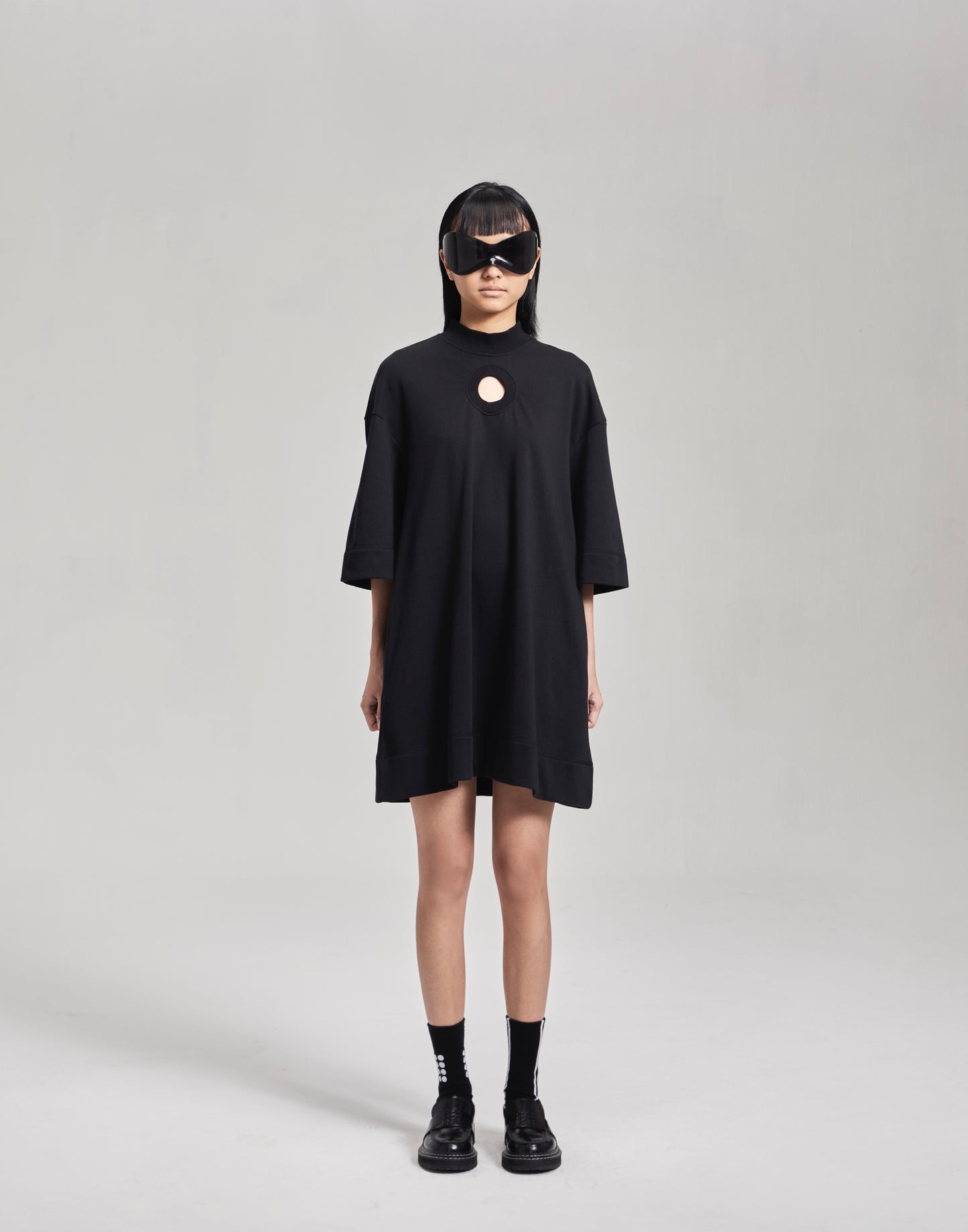 NOIZ N1DR1 MOCK NECK T-SHIRT DRESS