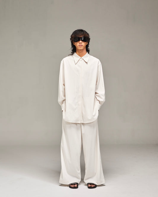 NOIZ N1TP11 CONCEALED PLACKET LOUNGE SHIRT