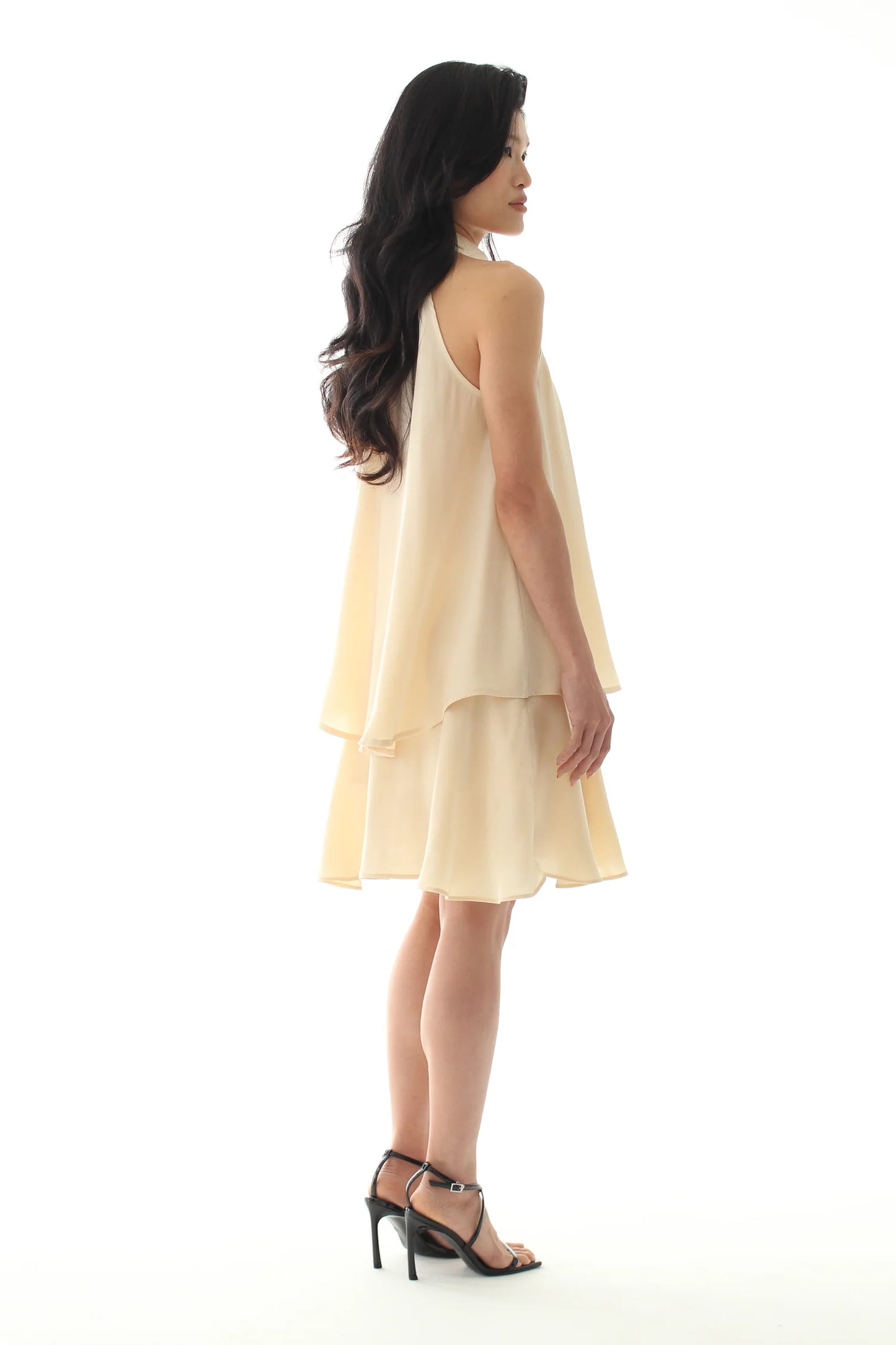 Fitted Midi Skirt - CHAMPAGNE