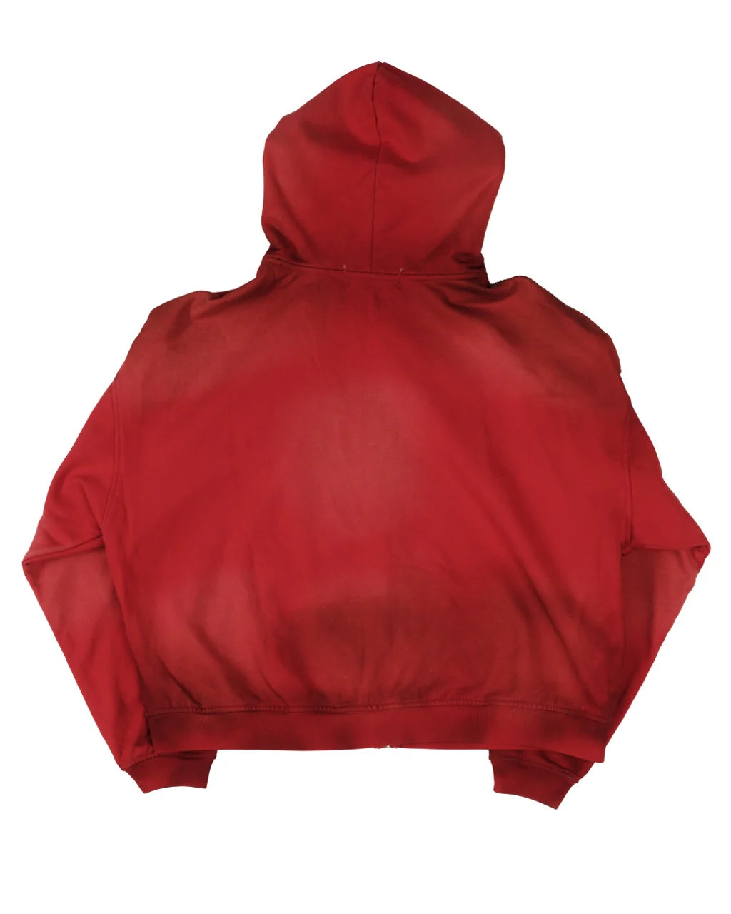 Faded Ruined Crimson Zip Up Hoodie (Dirty)