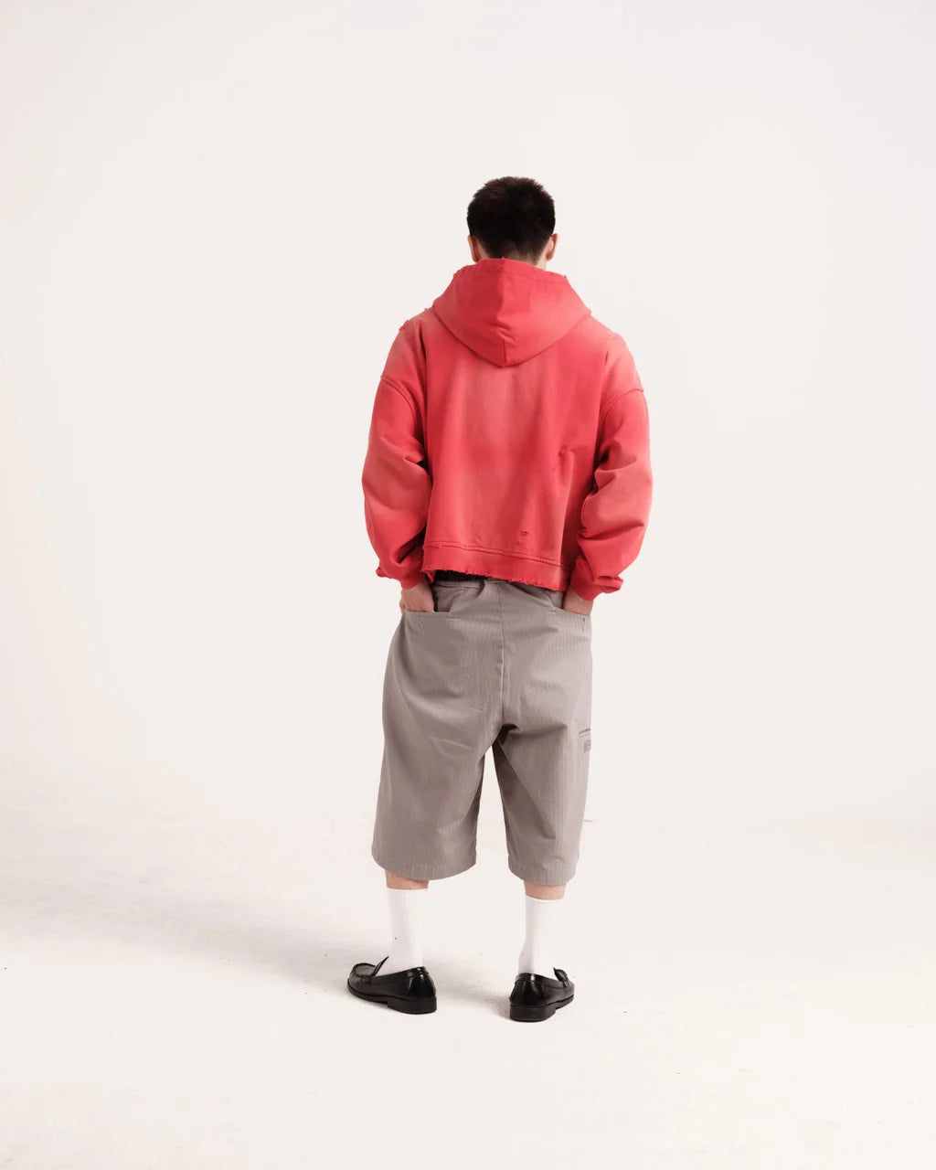 Faded Crimson Zip Up Hoodie