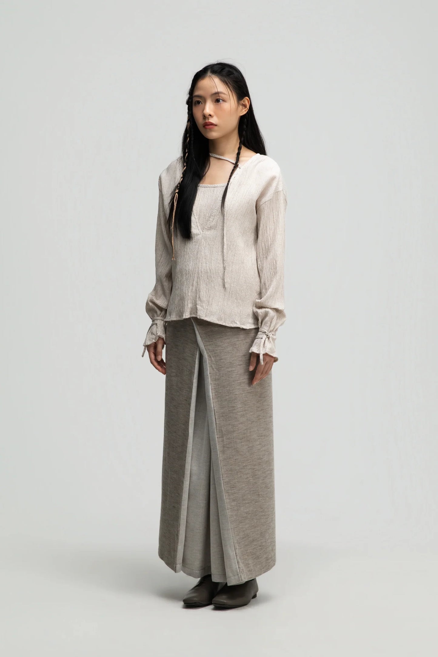 Dual Wear Wrap Skirt 2.0 (Dark Oat)