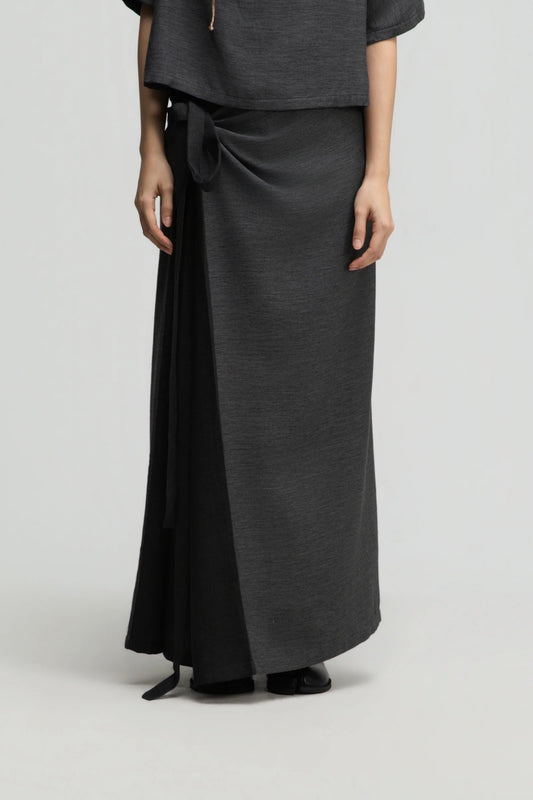 Dual Wear Wrap Skirt 2.0 (Midnight Grey)