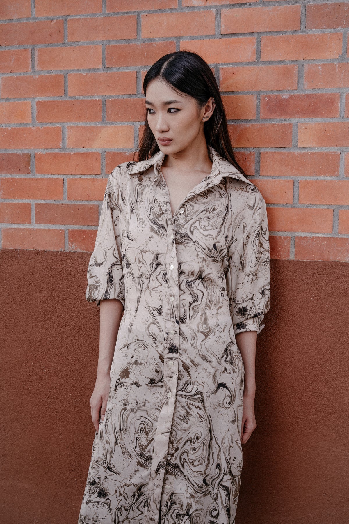 Marble Shirt Dress