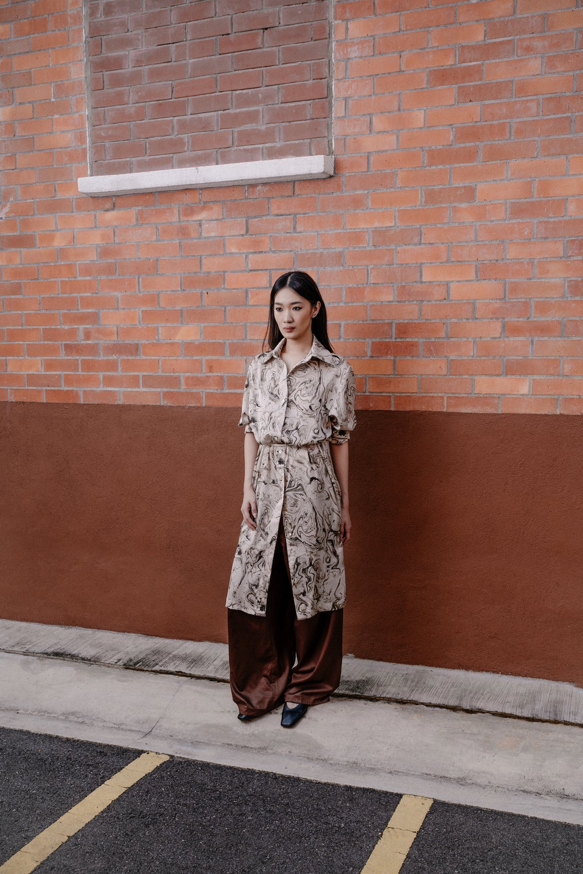 Marble Shirt Dress