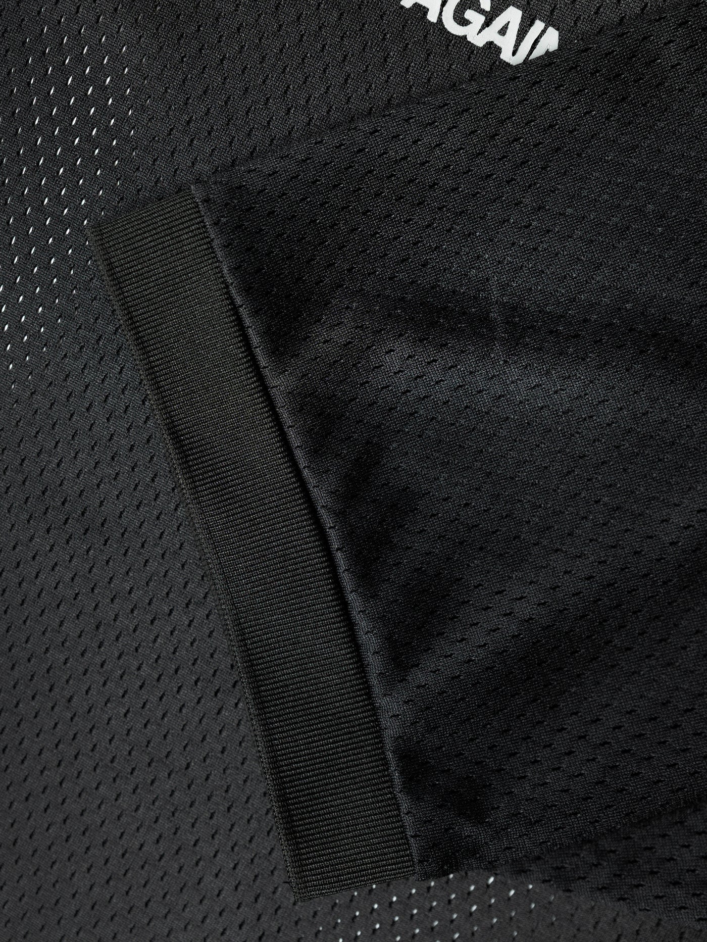 MESH JERSEY TOP BLACK