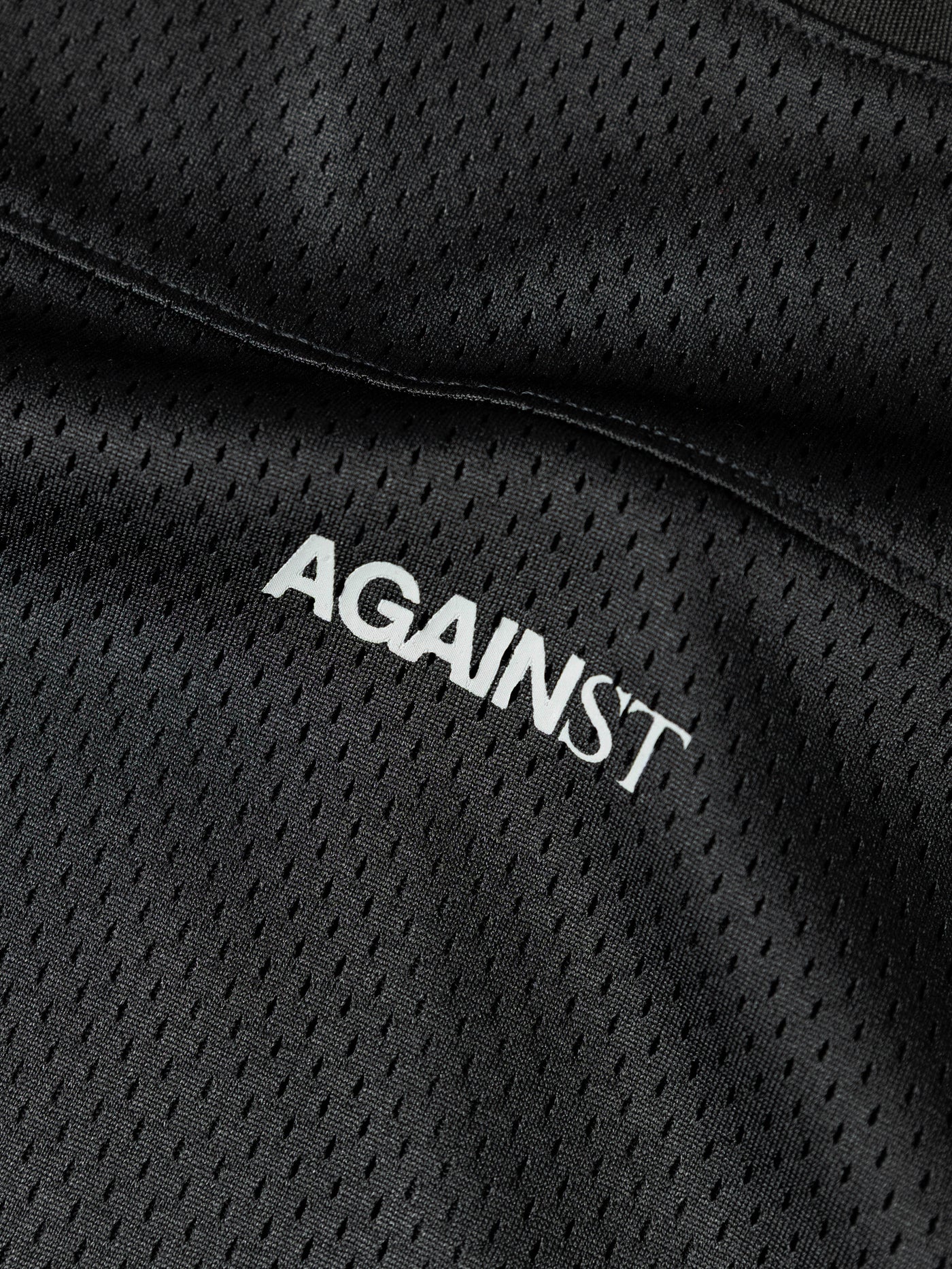 MESH JERSEY TOP BLACK