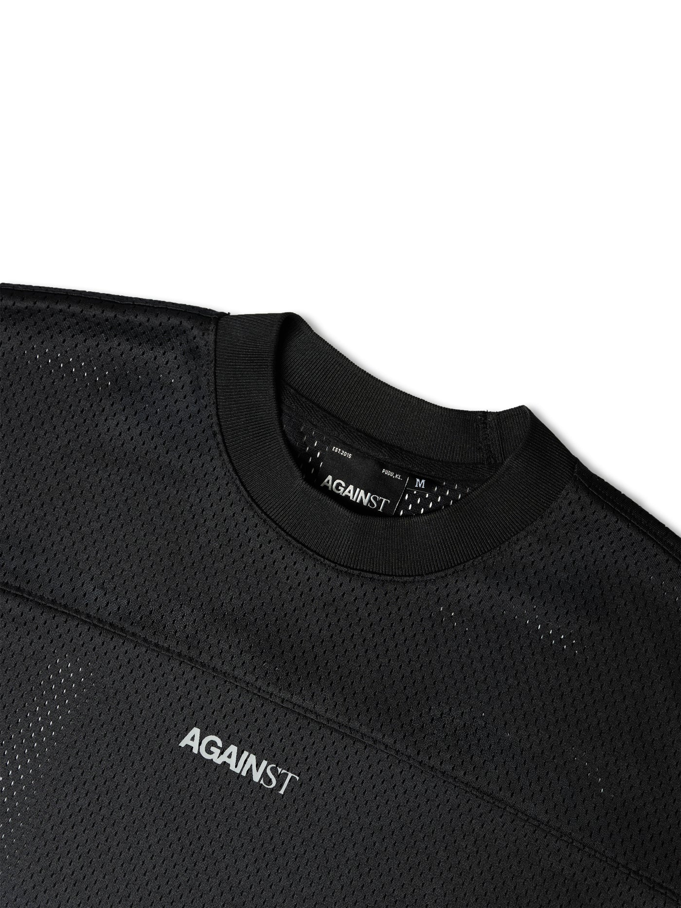 MESH JERSEY TOP BLACK