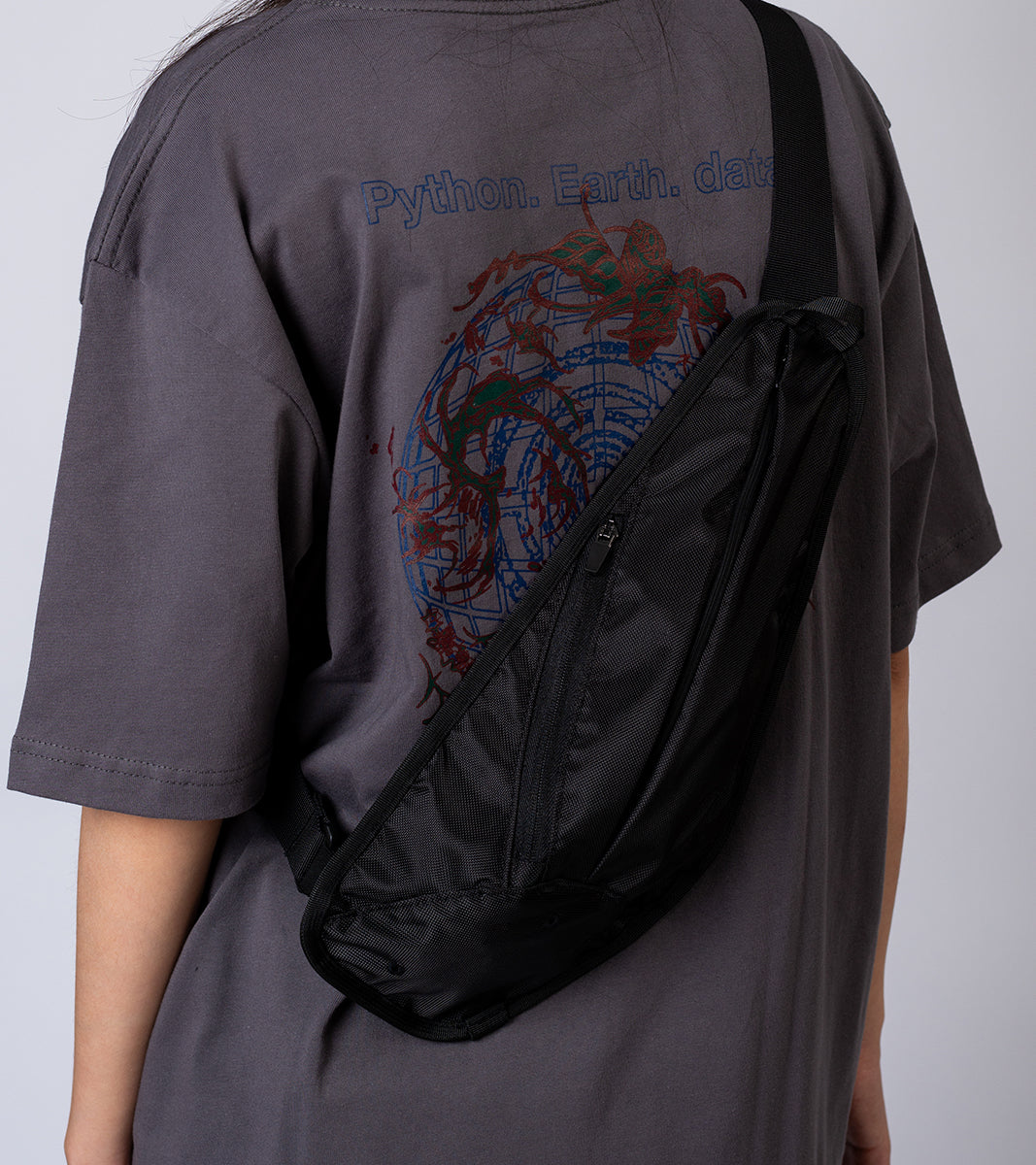 2-Side crossbody bag - Black