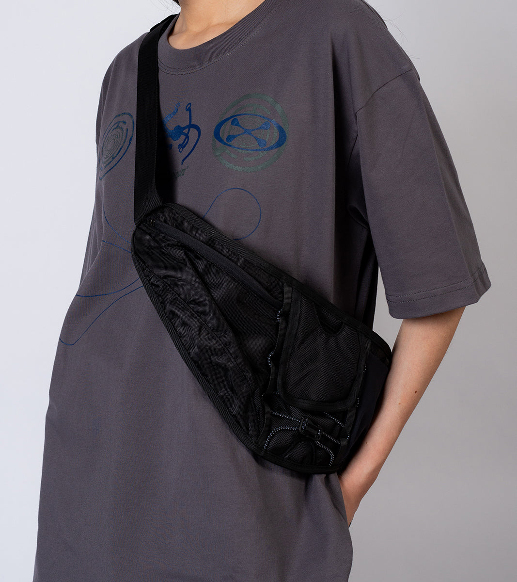 2-Side crossbody bag - Black