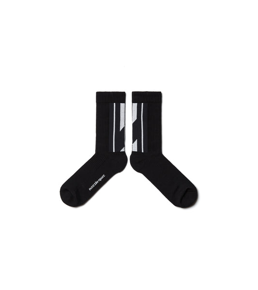 LANDING R Midcalf Socks - Silver Black